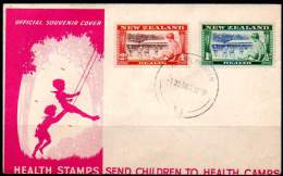 NEW ZEALAND 1948 - Health Stamps FDC Cancelled At New Plymouth - Brieven En Documenten