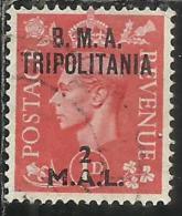 TRIPOLITANIA BMA 1948 B.M.A.2 M SU 1 P USATO USED OBLITERE´ - Tripolitania