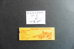 Andorre Français :Carnet  N°2 Neuf  D'usage Courant - Postzegelboekjes