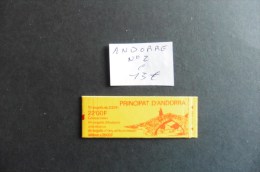 Andorre Français :Carnet  N°2  Neuf  D'usage Courant - Postzegelboekjes