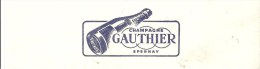 Buvard GAUTHIER Champage GAUTHIER EPERNAY - Licores & Cervezas