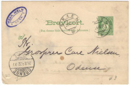 NORVEGIA - NORGE - NORWAY - 1897 - 5 - Postkaart - Carte Postale - Post Card - Intero Postale - Entier Postal - Posta... - Postwaardestukken