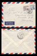 E)1947 CZHESCHOSLOVAKIA, THOMAS MASARYK,  AIR MAIL, CIRCULATED COVER TO MEXICO, RARE DESTINATION, XF - Posta Aerea