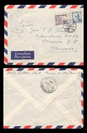 E)1947 CZHESCHOSLOVAKIA, THOMAS MASARYK,  AIR MAIL, CIRCULATED COVER TO MEXICO, RARE DESTINATION, XF - Poste Aérienne