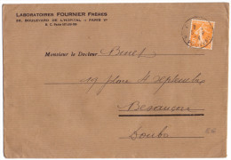 LETTRE TARIF IMPRIMER AFFRANCHIE A 5 C SEMEUSE - Tarifs Postaux