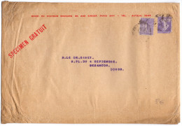 LETTRE TARIF IMPRIMER AFFRANCHIE A 85 C SEMEUSE LIGNEE - Postal Rates