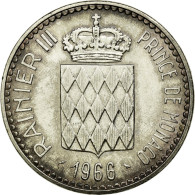 Monnaie, Monaco, Rainier III, 10 Francs, 1966, SUP+, Argent, Gadoury:155 - 1960-2001 Nouveaux Francs