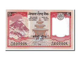 Billet, Népal, 5 Rupees, 2008, NEUF - Népal