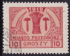 POLAND 1918 Przedborz Local Fi 6B T.3 Signed Petriuk Used ZL11.5 - Varietà E Curiosità