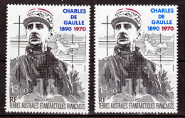 TAAF PA 118  Variété Bleu Pale Et Bleu De Gaulle   Neuf ** MNH Sin Charmela - Sin Dentar, Pruebas De Impresión Y Variedades