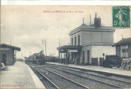 ILE DE FRANCE - 78 - YVELINES - SELECTION - ROSNY SUR SEINE - La Gare Avec Train - Rosny Sur Seine