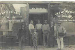 ILE DE FRANCE - 93 - SEINE SAINT DENIS - SELECTION - BOBIGNY - Carte Photo - Facteur Avec Canotier - Devant Café Jobelin - Bobigny