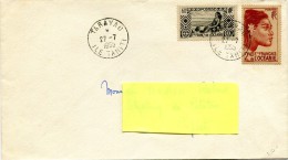 Polynésie - Cad  TARAVAO  ILE TAHITI - Juillet 1955 - R 2281 - Lettres & Documents