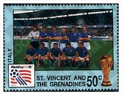 ST. VINCENT 1994 TP MNH** ITALY ITALIA FOOTBALL WORLD CUP USA 94 . COPA DEL MUNDO DE FUTBOL. USA-94 - 1994 – États-Unis
