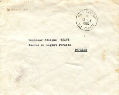 Polynésie - Cad  PAPEETE RP  - Lettres écartées - 3 Mm Sans . Après R & P - Lettre Du Gouverneur - R 2291 - Briefe U. Dokumente
