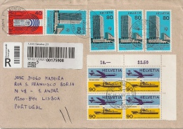 Switzerland Registered Cover To Portugal - Brieven En Documenten