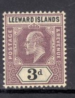 LEEWARD ISLANDS, 1902 3d (wmk Single CA) Superb Mint Very Lightly Hinged, Cat £9 - Leeward  Islands