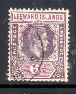 LEEWARD ISLANDS, 1938 6d (ordinary Paper) Very Fine Used, SG109a - Leeward  Islands