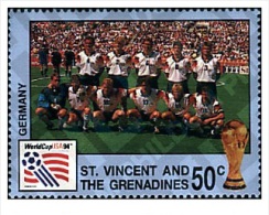 ST. VINCENT 1994 TP MNH** GERMANY ALLEMAGNE FOOTBALL WORLD CUP USA 94 . COPA DEL MUNDO DE FUTBOL. USA-94 - 1994 – États-Unis