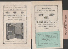 Catalogue DERIVAUX ( Bagages, CHARTRES) (3 Docs) 1935 (PPP2238) - Sports & Tourisme
