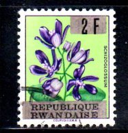 U178D - RWANDA 1963 , Fiori - Flowers - Usati  Yvert N. 18 - Usados