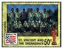 ST. VINCENT 1994 TP MNH** NIGERIA FOOTBALL WORLD CUP USA 94 . COPA DEL MUNDO DE FUTBOL. USA-94 - 1994 – États-Unis