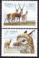China 2003 Yvert 4093 / 94, Wild Fauna, Tibetan Antilope , MNH - Nuevos