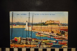 CP, 06, ANTIBES Le Port Le Fort Carré Et Les Alpes N°640 Edition Allemagne ? - Andere & Zonder Classificatie