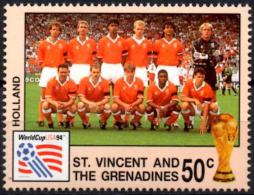 ST. VINCENT 1994 TP MNH** Nederland Holland FOOTBALL WORLD CUP USA 94 . COPA DEL MUNDO DE FUTBOL. USA-94 - 1994 – États-Unis