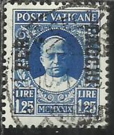 VATICANO VATIKAN VATICAN 1931 PACCHI POSTALI PARCEL POST CONCILIAZIONE SOPRASTAMPATO LIRE 1,25 USATO USED OBLITERE' - Postpakketten