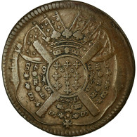 Monnaie, FRENCH STATES, LILLE, 20 Sols, 1708, TTB, Cuivre, Boudeau:2313 - 1643-1715 Louis XIV Le Grand