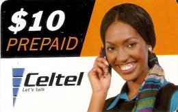 TARJETA DE ZAMBIA DE $10 DE CELTEL (MUJER-WOMAN) - Zambie