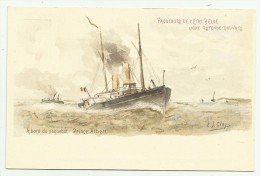 Oostende  *   A Bord Du Paquebot  De L'Etat Belge, Ligne Ostende - Douvres  - Prince Albert  (P.J. Clays) - Cartoline Piroscafi