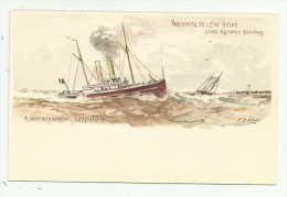 Oostende  *   A Bord Du Paquebot  De L'Etat Belge, Ligne Ostende - Douvres  - Leopold II  (P.J. Clays) 10 Ct. - Liner Cards