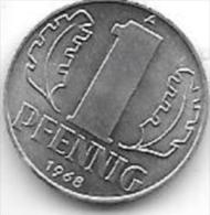 DDR1 Pfennig 1968 A  Km 8.1   Unc - 1 Pfennig