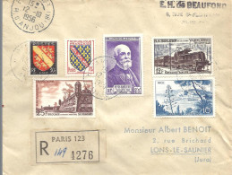 FRANCE -- Enveloppe R 149 / 4276 Paris 123 -- Càd 12.10.1956 - Ohne Zuordnung
