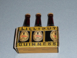 Porte-bouteilles Miniatures Carton, Lot 3 Mignonnettes De Bière Bouteille En Verre, Lilliputt GUINNESS HARP Murphy´s - Mignonnettes