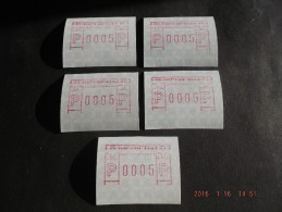 Teildruck - Halbdruck - Montreux. 5x! - Timbres D'automates