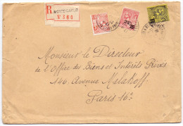 LETTRE RECOMMANDE DE MONTE CARLO A  POUR PARIS - Covers & Documents