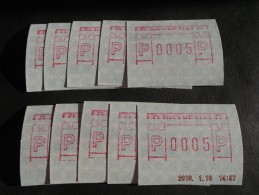 Teildruck - Halbdruck - Montreux. 10 X! - Automatic Stamps