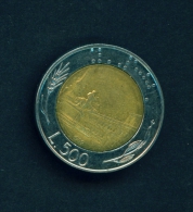 ITALY  -  1980  500l  Circulated Coin - 500 Liras