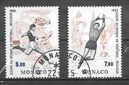 TIMBRE OBLITERE DE MONACO DE 1986 N° YVERT  1528/29 - Gebruikt