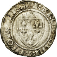 Monnaie, France, Blanc Guénar, Tournai, TTB, Billon, Duplessy:377A - 1380-1422 Charles VI The Beloved