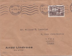 LETTRE FINLANDE  COVER FINLAND 1955. HELSINKI - LYON FRANCE /CLASSEUR FINLANDE 48 - Briefe U. Dokumente
