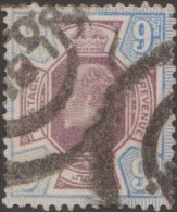 Grande-Bretagne 1902 Y&T 115. Edward VII, 9 P.  Bleu Et Violet-brun. Voir Scan - Oblitérés