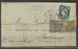 LAC N44R1 Bleu Noir Bayonne-Bordeaux. Signée Calves. Cote Maury 3150€ - 1870 Bordeaux Printing