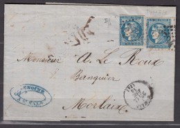 LAC 2X N45R1 Saint Malo- Morlaix - 1870 Bordeaux Printing