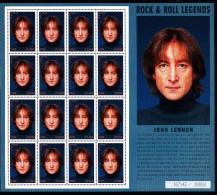 Ghana MNH Scott #1991 Minisheet Of 16 400ce John Lennon - Chanteurs