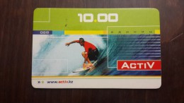 Kazakhstan-activ Prepiad Card 10units-10/2003used+1card Prepiad Free - Kazachstan