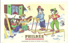 Buvard PHILBEE FOURNISSEUR DE L'EQUIPE DE FRANCE DE SKI DE FOND - Honigkuchen-Lebkuchen